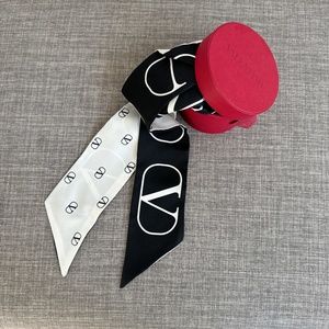 Valentino Garavani Monogram Silk Hair Scarf